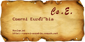 Cserni Euzébia névjegykártya
